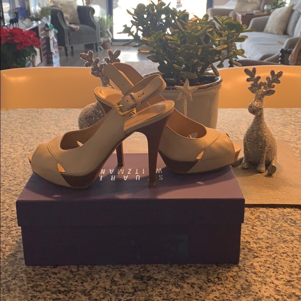 Stuart Weitzman Yelp heels 7.5 Petal Nappa